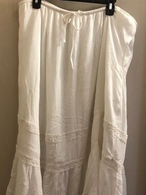 Hollister White Maxi Skirt